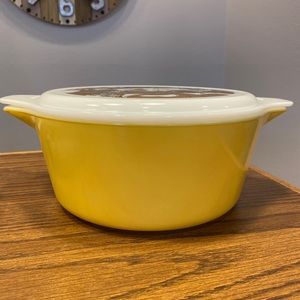 VINTAGE Pyrex Art Nouveau Flowered Bowl